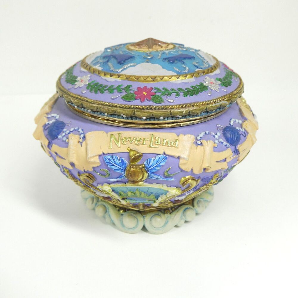 Disney Peter Pan Neverland Tinkerbell Musical Trinket Box You Can Fly